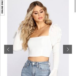 Puff sleeve top